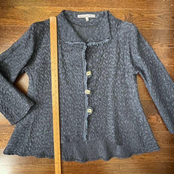 Stunning Alexia Von Beck Midnight Blue A-line Jacket Blazer-Size Small - Picture 8 of 10